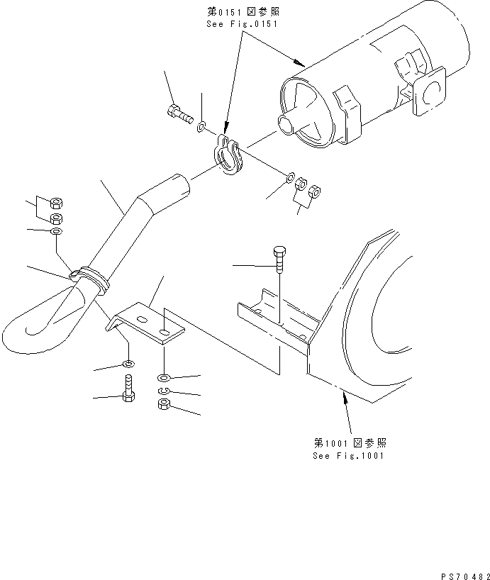 Rollers Komatsu / JW30-2 S/N 2001-UP(jw30-2r) / EXHAUST RELATED PARTS(#2001-2200)(030030 : 1011)
