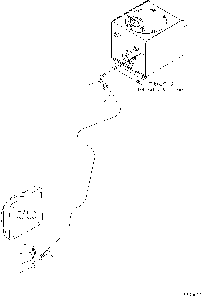 Rollers Komatsu / JW30-2 S/N 2001-UP(jw30-2r) / STEERING PIPING (5/5) (DRAIN LINE)(090130 : 4515)