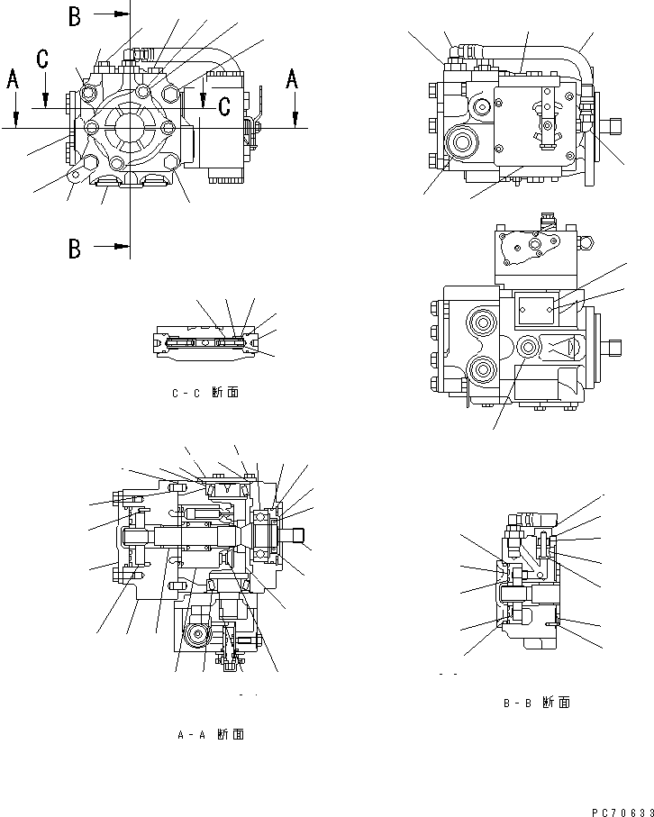 Rollers Komatsu / JW30-2 S/N 2001-UP(jw30-2r) / HST PUMP (1/2)(150030 : 6101)