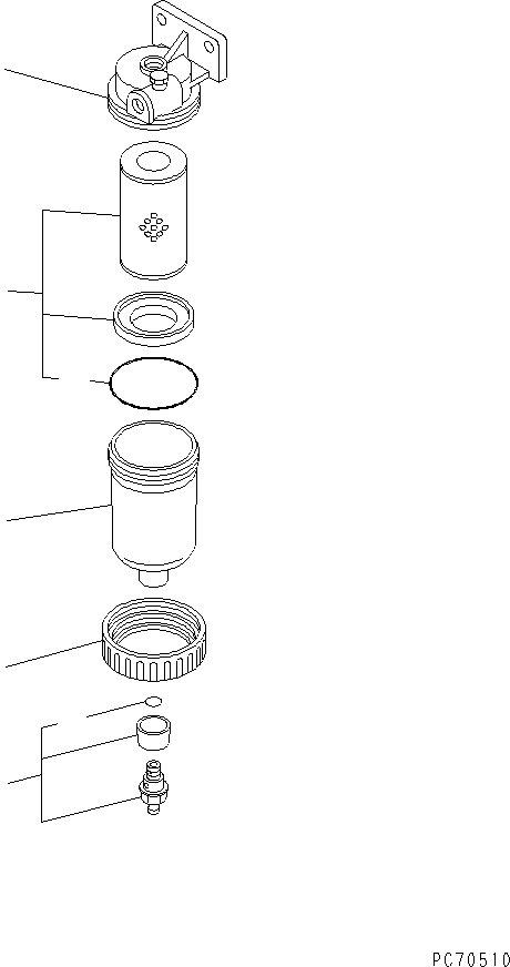 Rollers Komatsu / JW30-2 S/N 2001-UP(jw30-2r) / WATER FILTER(150070 : 6411)