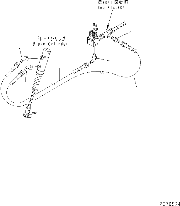Rollers Komatsu / JW30-2 S/N 2001-UP(jw30-2r) / HYDARULIC PIPING (BRAKE CYLINDER LINE)(150260 : 6643)