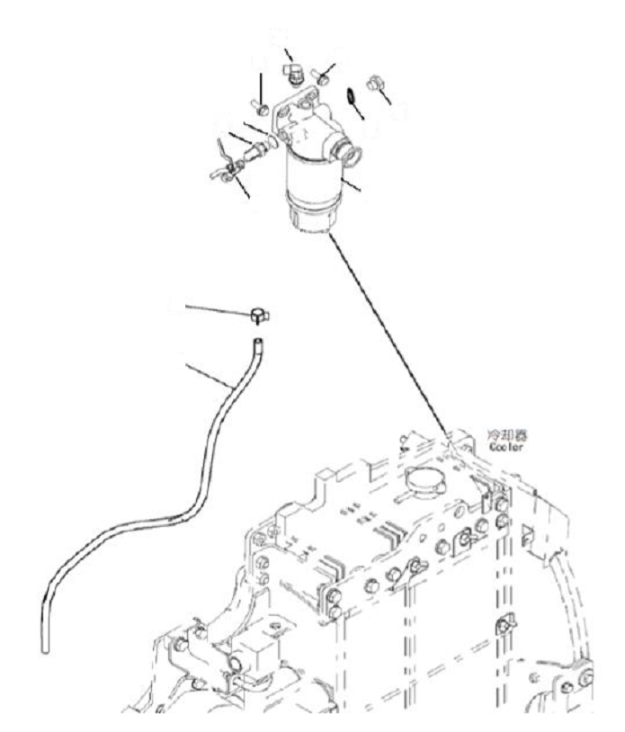 Komatsu parts book diagram for PC70-8 S/N DBBT0001~-up: FUEL PIPING (PREFILTER AND MOUNTING)
