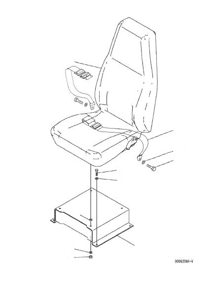Komatsu parts book diagram for PC70-8 S/N DBBT0001~-up: OPERATOR'S SEAT (INNER PARTS)(#10011-10013)
