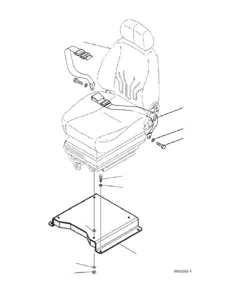 Komatsu parts book diagram for PC70-8 S/N DBBT0001~-up: OPERATOR'S SEAT (MOUNTING PARTS)(#10011-10013)