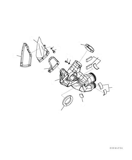 Komatsu parts book diagram for PC70-8 S/N DBBT0001~-up: OPERATOR'S CAB (CAB IN PARTS) (MONITOR DUCT)