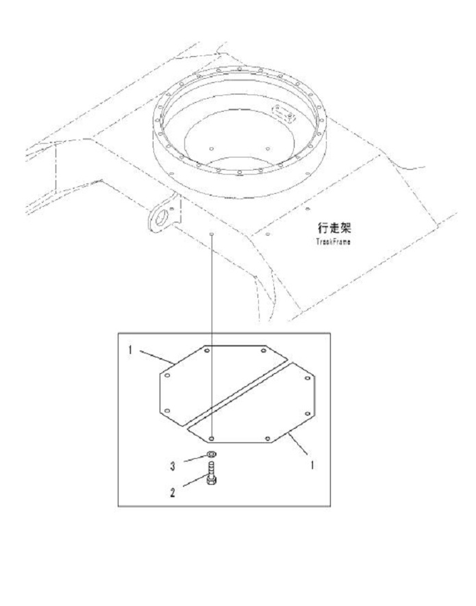 Komatsu parts book diagram for PC70-8 S/N DBBT0001~-up: STRENGTH UNDER COVER(#10011-10015)