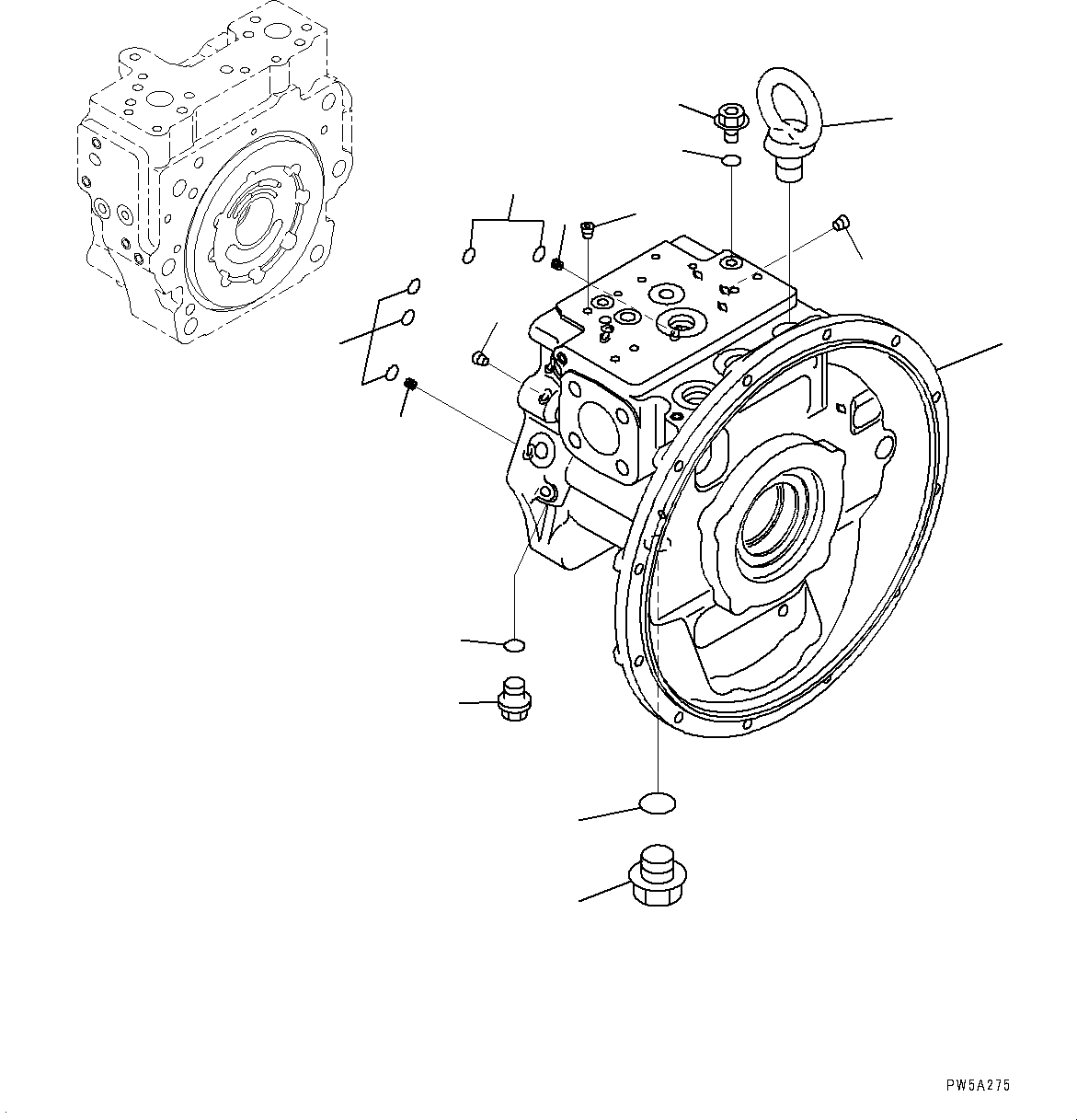 Excavators Komatsu / PC160LC-8 S/N DBBY0001-up(kc_eb034) / DAMPER AND PISTON PUMP (PISTON PUMP) (1/9)(|B00004 : |B00004)