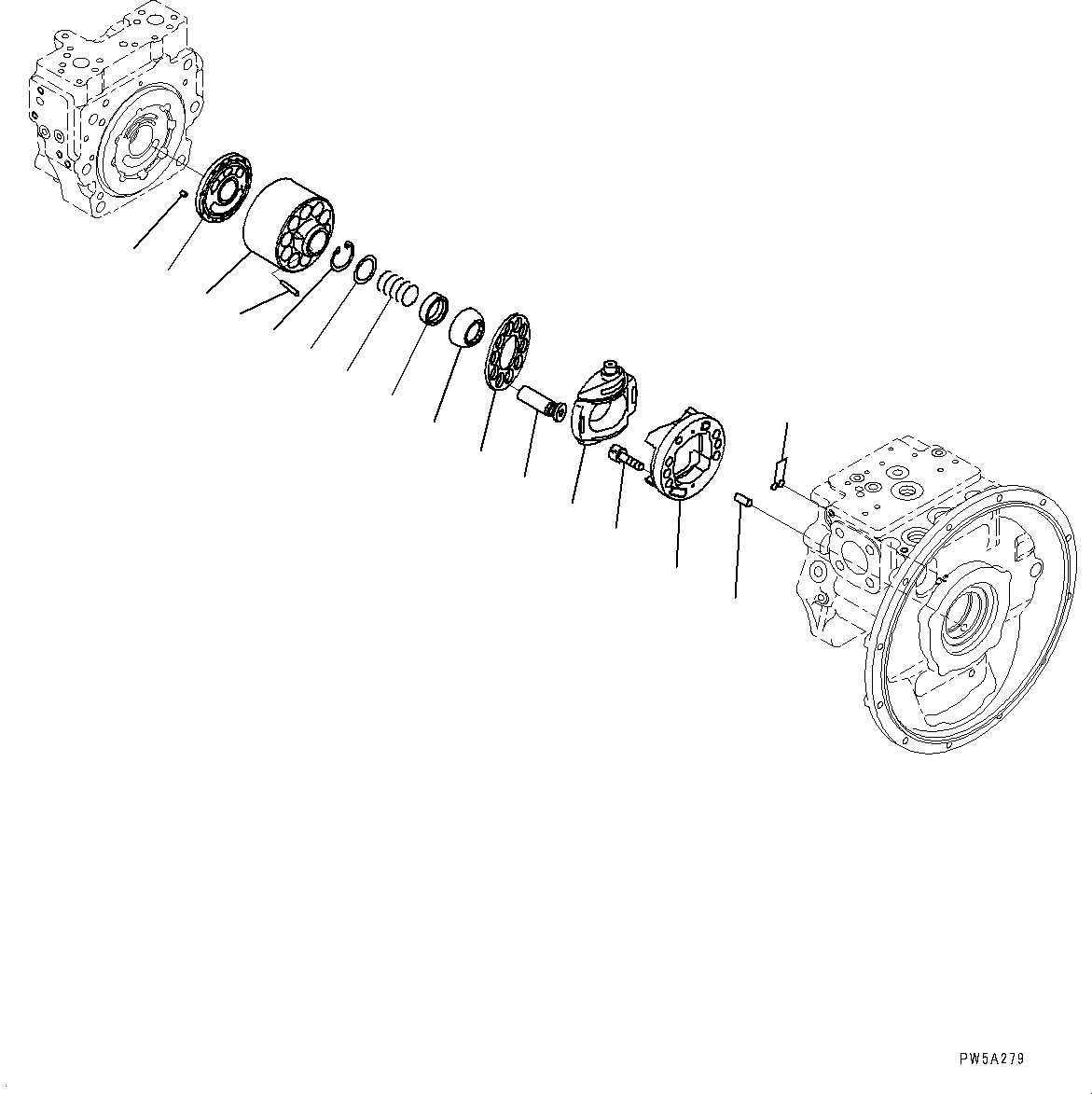 Excavators Komatsu / PC160LC-8 S/N DBBY0001-up(kc_eb034) / DAMPER AND PISTON PUMP (PISTON PUMP) (5/9)(|B00008 : |B00008)