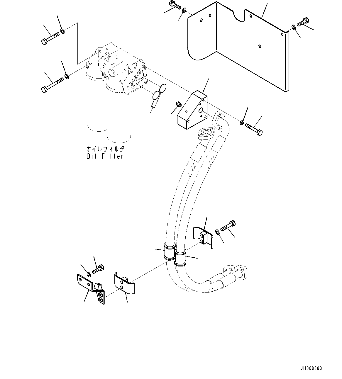 Excavators Komatsu / PC850-8E0 S/N DZCB0002-up(kc_eb037) / ENGINE MOUNTING (OIL FILTER)(|B00005 : |B00005)