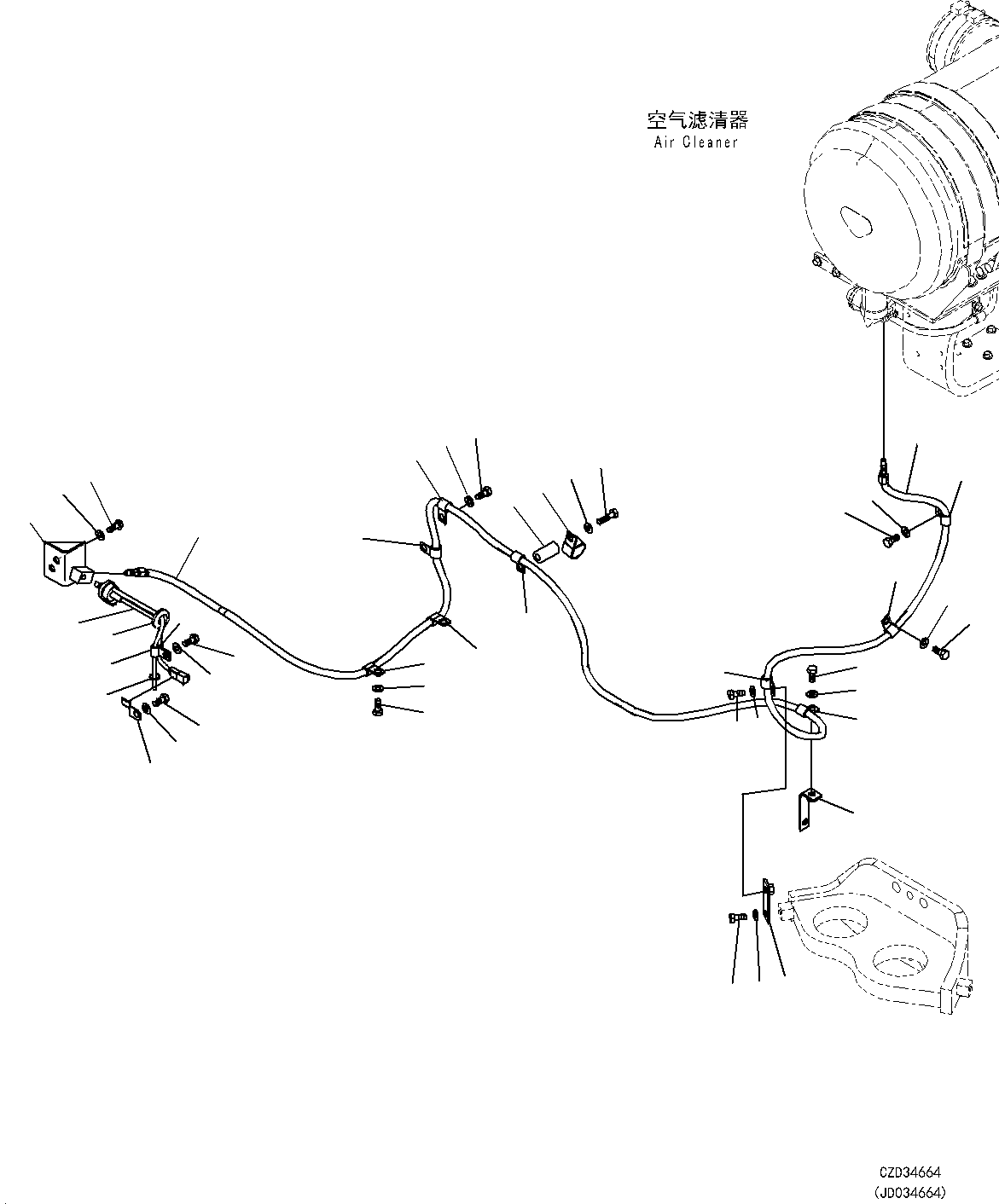 Excavators Komatsu / PC850-8E0 S/N DZCB0002-up(kc_eb037) / ENGINE MOUNTING (AIR CLEANER SENSOR)(|B00006 : |B00006)