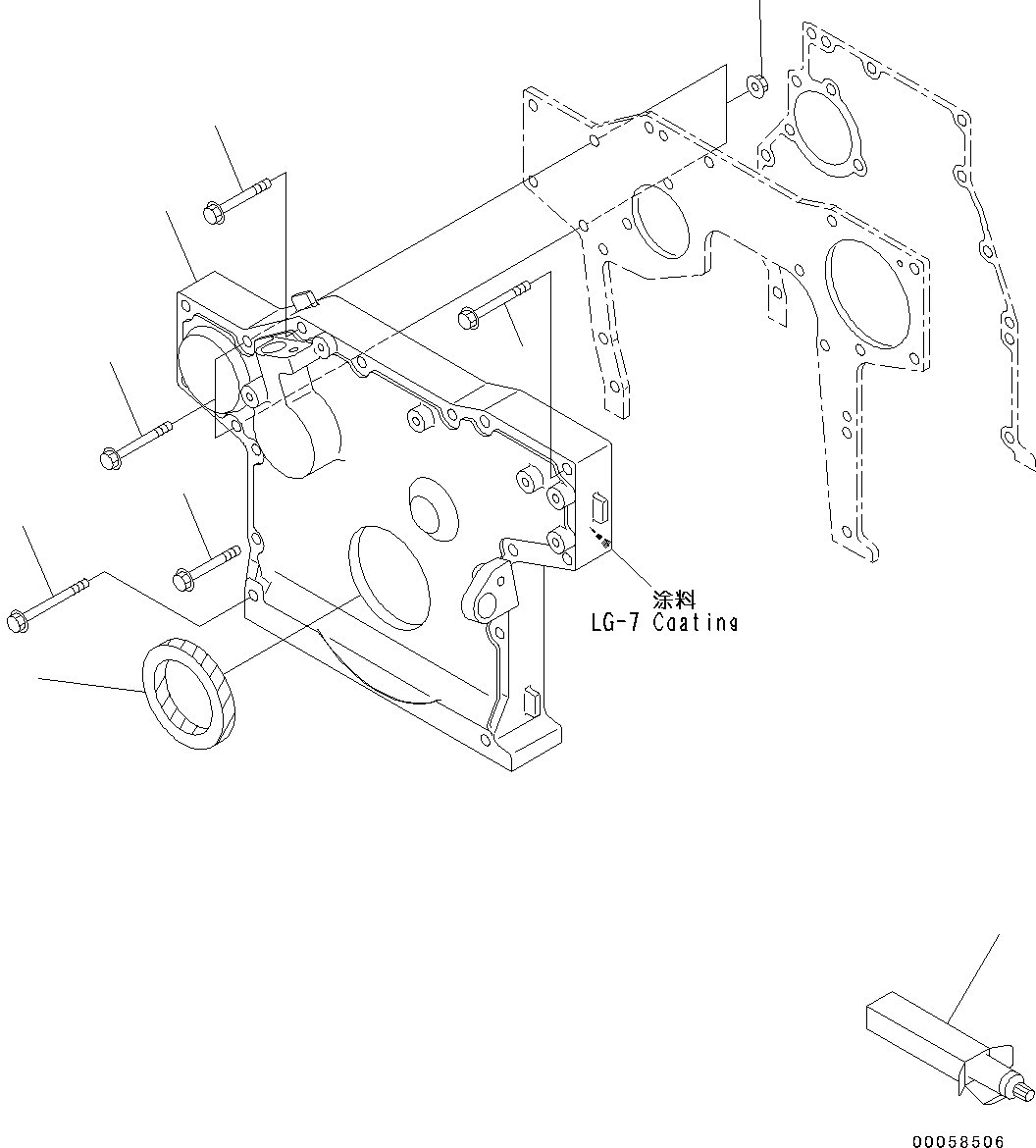 Engines Komatsu / SAA4D95LE-5R S/N 554649-up(kc_ee033) / FRONT COVER(|B00024 : |B00024)