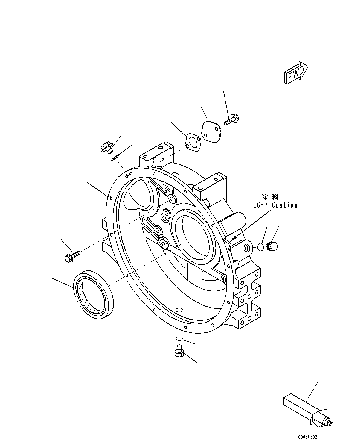 Engines Komatsu / SAA4D95LE-5R S/N 554649-up(kc_ee033) / FLYWHEEL HOUSING(|B00026 : |B00026)