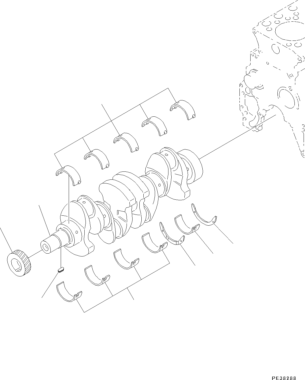 Engines Komatsu / SAA4D95LE-5R S/N 554649-up(kc_ee033) / CYLINDER BLOCK (CRANKSHAFT)(|B00032 : |B00032)
