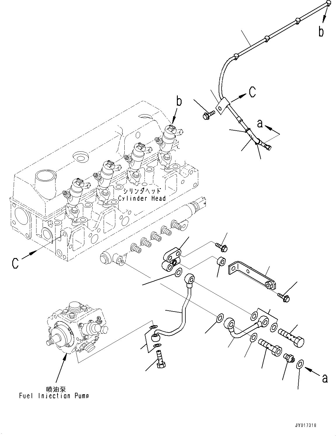Engines Komatsu / SAA4D95LE-5R S/N 554649-up(kc_ee033) / FUEL FILTER PIPING(|D00047 : |D00047)
