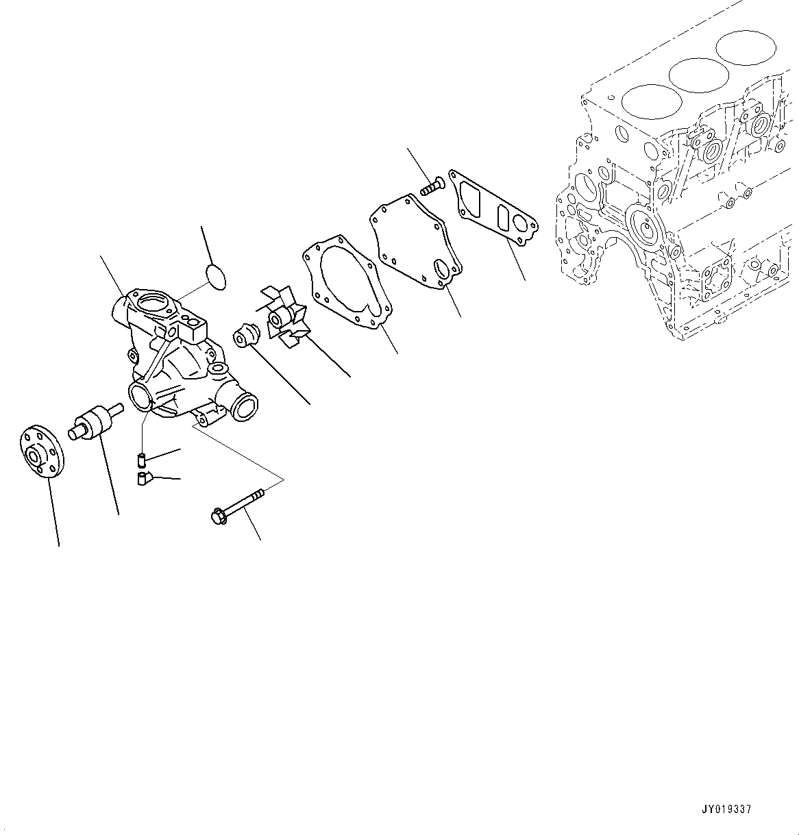 Engines Komatsu / SAA4D95LE-5R S/N 554649-up(kc_ee033) / WATER PUMP(|E00057 : |E00057)
