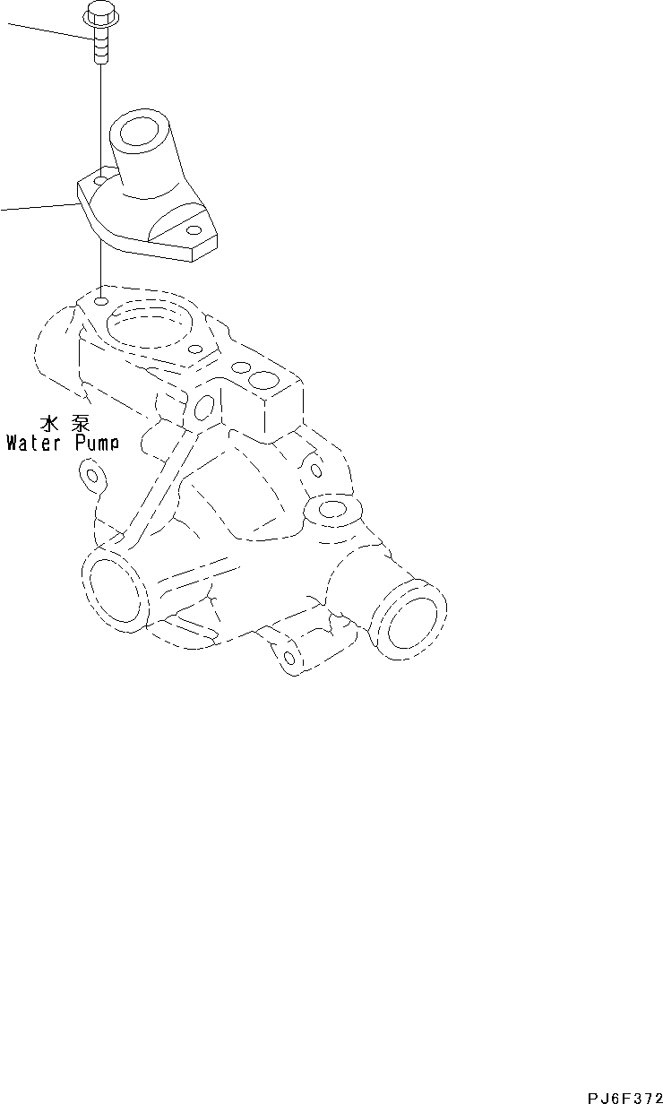 Engines Komatsu / SAA4D95LE-5R S/N 554649-up(kc_ee033) / WATER OUTLET CONNECTOR(|E00060 : |E00060)