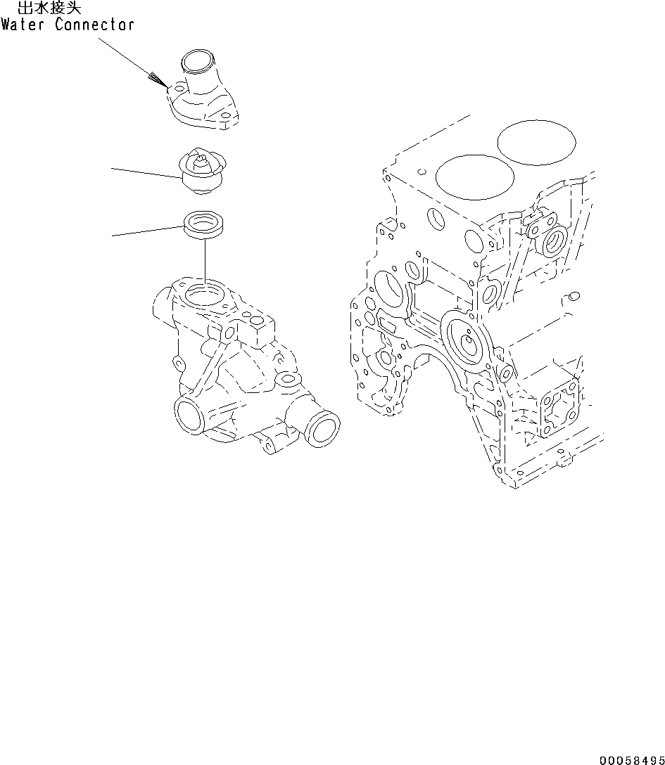 Engines Komatsu / SAA4D95LE-5R S/N 554649-up(kc_ee033) / THERMOSTAT(|E00061 : |E00061)