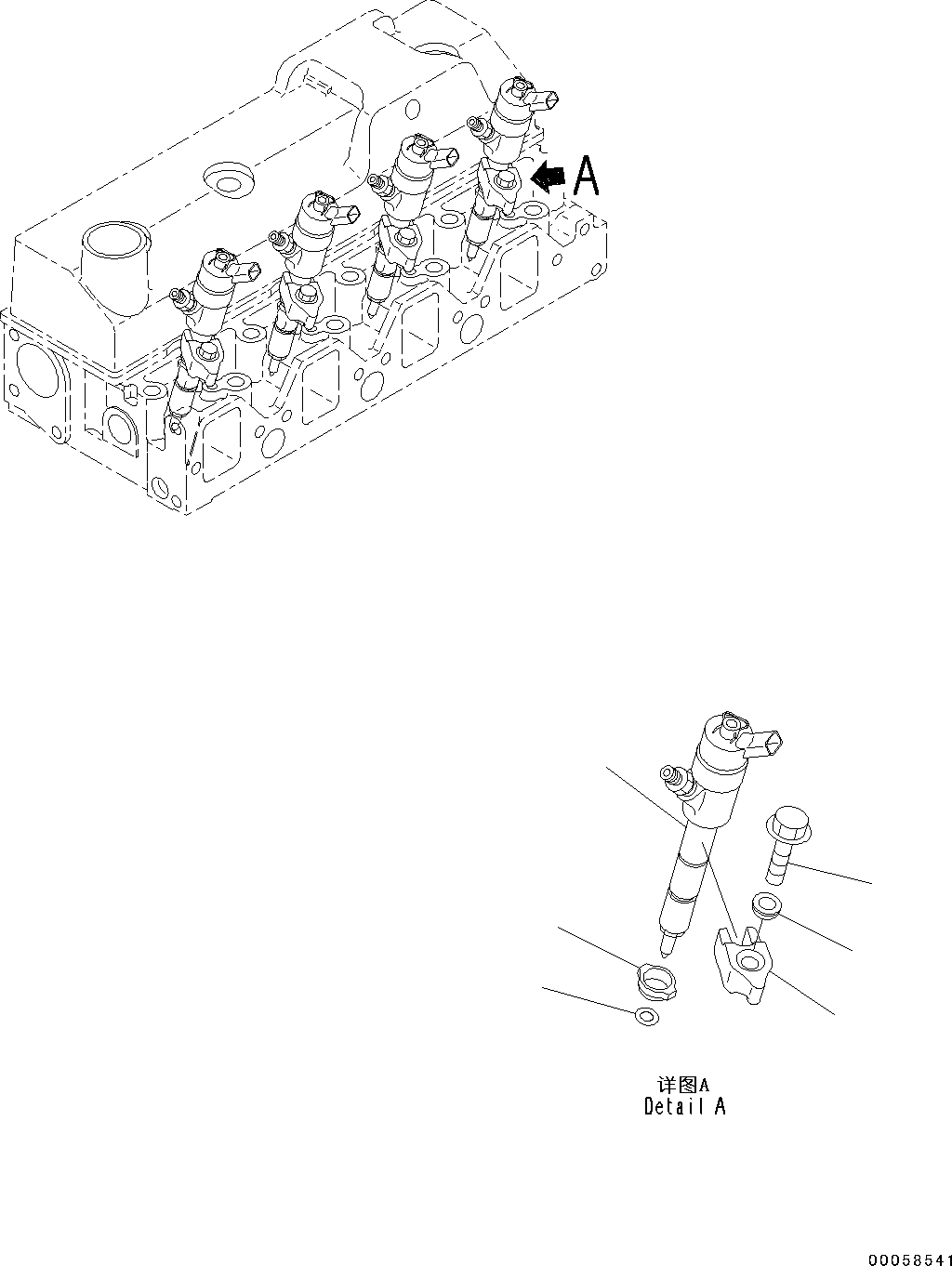 Engines Komatsu / SAA4D95LE-5R S/N 554649-up(kc_ee033) / PARTS PERFORMANCE (INJECTOR)(|G00077 : |G00077)