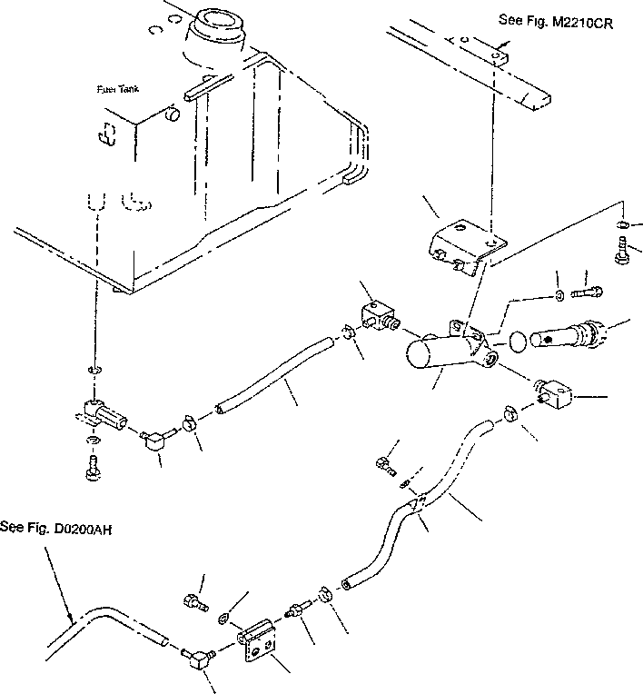 Bulldozers Komatsu / D85E-SS-2 SERIAL NUMBERS:J11264(ki0002c) / ADDITIONAL FUEL STRAINER(|000011 : |D0210AJ)