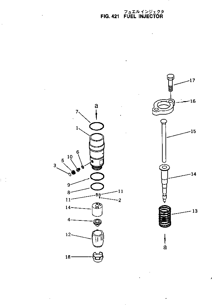 Engines Komatsu / KT-1150-1A S/N 101153-UP(kt-1151c) / FUEL INJECTOR(120030 : 421)