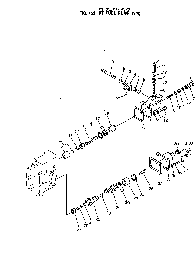 Engines Komatsu / KT-1150-1A S/N 101153-UP(kt-1151c) / PT FUEL PUMP (3/4) (INNER PARTS)(120060 : 453)