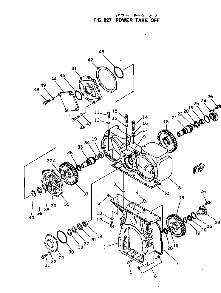 Engines Komatsu / KT-1150-1A S/N 101153-UP(kt-1153r) / POWER TAKE OFF(060070 : 227)