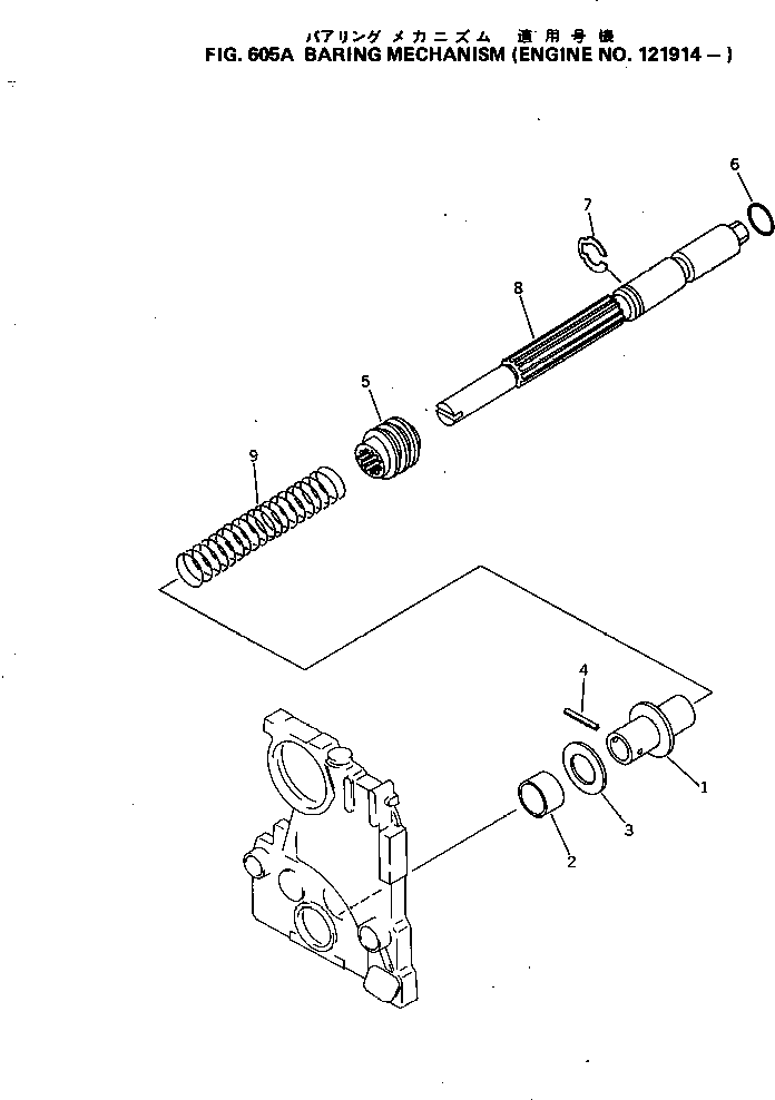 Engines Komatsu / KT-1150-1E S/N 117097-UP(kt-1154r) / BARING MECHANISM(#117376-)(180030 : 605A)