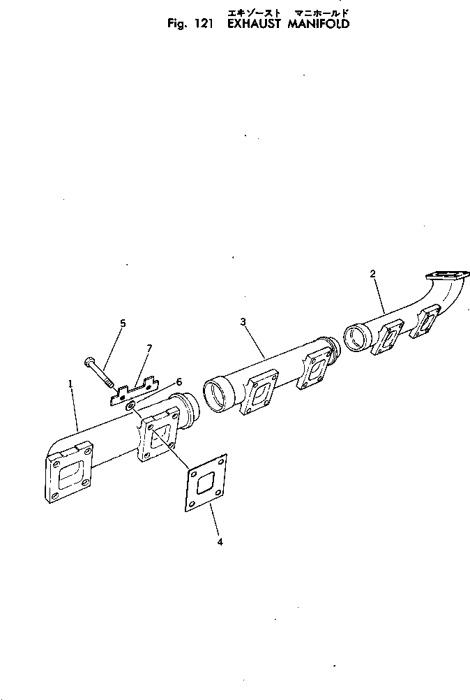 Engines Komatsu / KT-2300-1 S/N 103559-UP(kt-2300r) / EXHAUST MANIFOLD(030040 : 121)