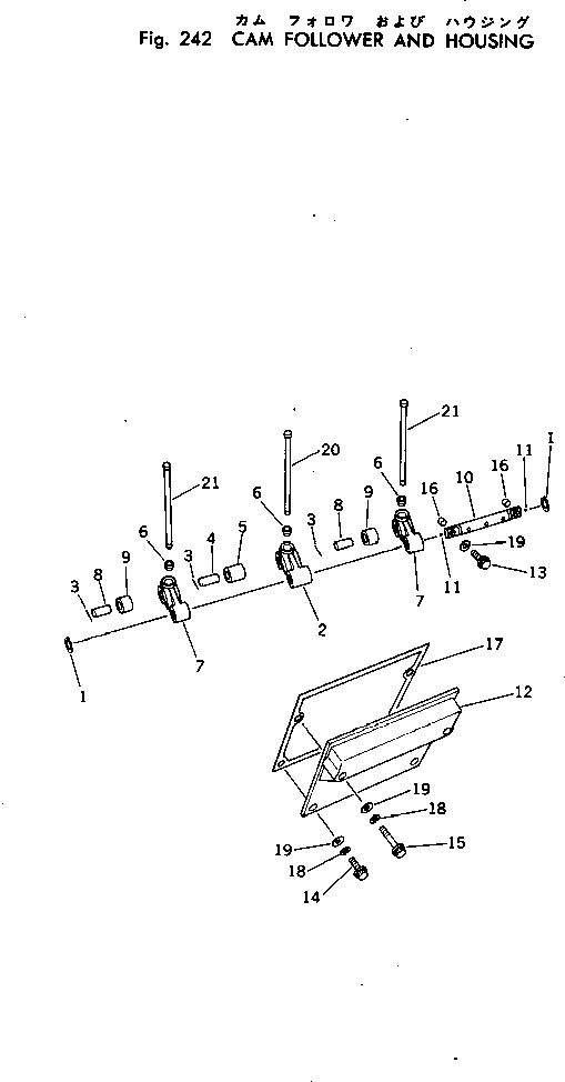 Engines Komatsu / KT-2300-1 S/N 103559-UP(kt-2300r) / CAM FOLLOWER AND HOUSING(060090 : 242)