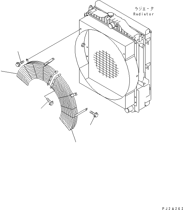 Cranes Komatsu / LW250-5H S/N 53001-UP (H Type)(lw250-5c) / FAN GUARD(#53112-)(060060 : C0310-01A0A)