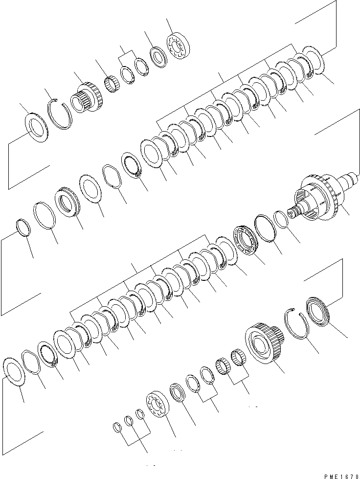 Cranes Komatsu / LW250-5H S/N 53001-UP (H Type)(lw250-5c) / TRANSMISSION (CLUTCH) (1ST AND 2ND)(150070 : F4350-55A0)