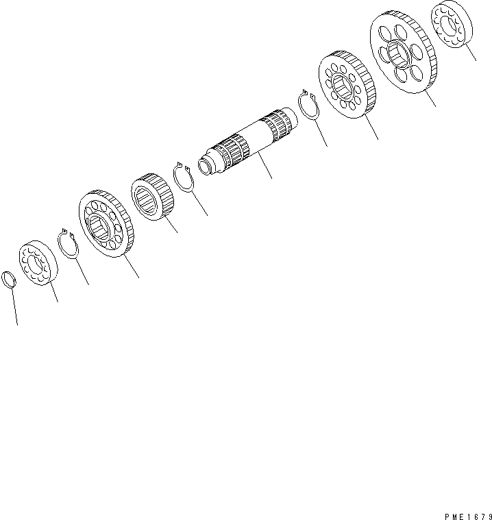Cranes Komatsu / LW250-5H S/N 53001-UP (H Type)(lw250-5c) / TRANSMISSION (SHAFT) (HIGH AND LOW)(150080 : F4350-56A0)