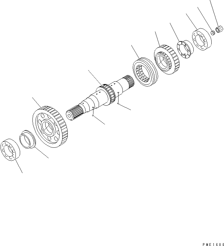 Cranes Komatsu / LW250-5H S/N 53001-UP (H Type)(lw250-5c) / TRANSMISSION (OUTPUT) (1/3)(150090 : F4350-57A0)
