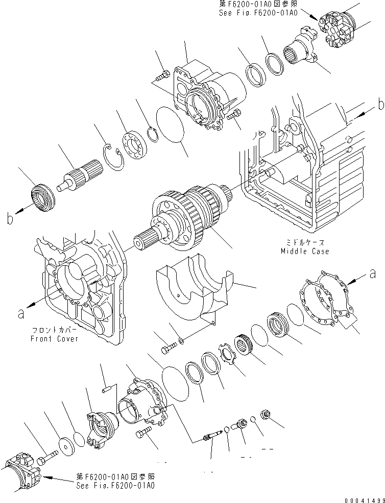 Cranes Komatsu / LW250-5H S/N 53001-UP (H Type)(lw250-5c) / TRANSMISSION (OUTPUT) (2/3)(150100 : F4350-58A0)