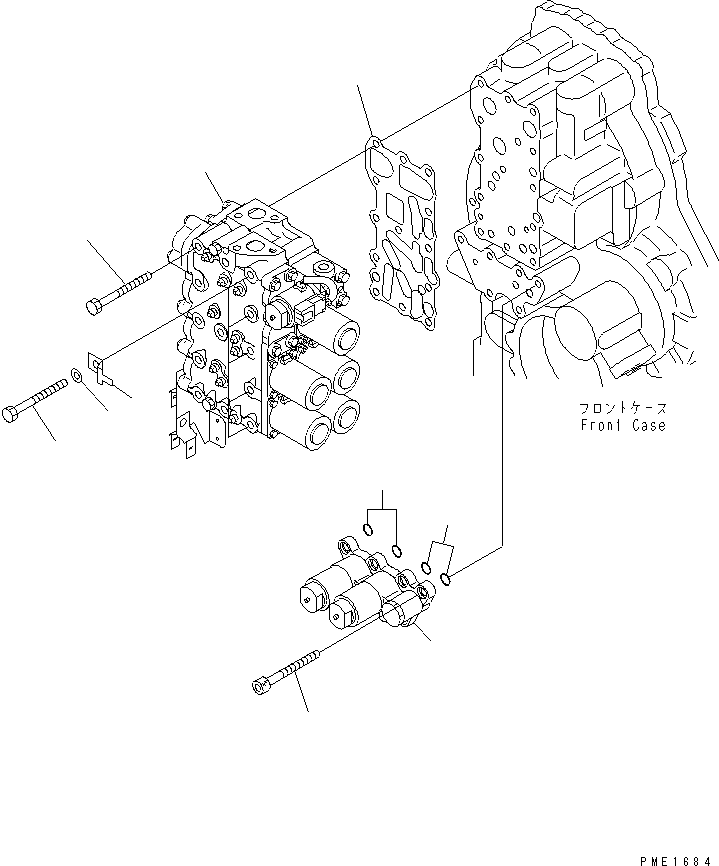 Cranes Komatsu / LW250-5H S/N 53001-UP (H Type)(lw250-5c) / TRANSMISSION CONTROL VALVE (1/4) (MOUNTING)(#53001-(1455))(150130 : F4350-61A0)