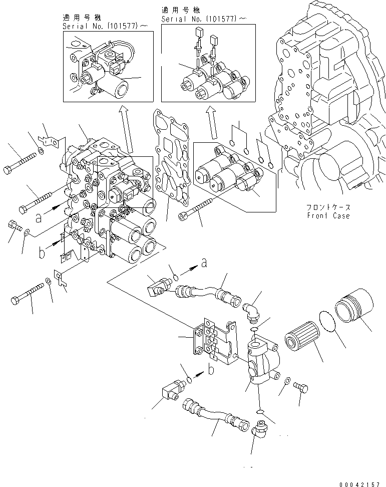 Cranes Komatsu / LW250-5H S/N 53001-UP (H Type)(lw250-5c) / TRANSMISSION CONTROL VALVE (1/4) (MOUNTING)(#(1456)-)(150140 : F4350-61A0A)