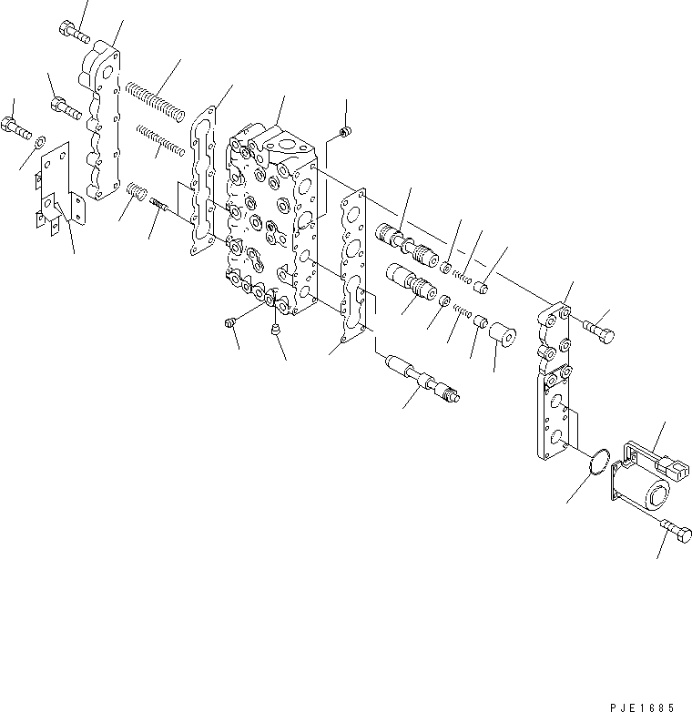 Cranes Komatsu / LW250-5H S/N 53001-UP (H Type)(lw250-5c) / TRANSMISSION CONTROL VALVE (2/4) (UPPER VALVE)(#53001-(1455))(150150 : F4350-62A0)