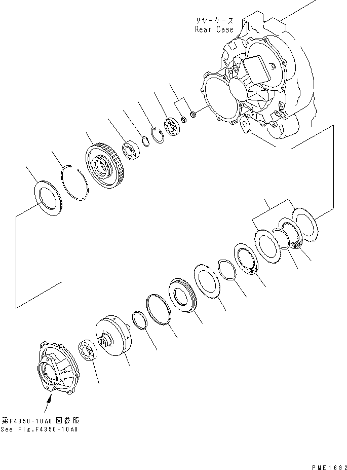 Cranes Komatsu / LW250-5H S/N 53001-UP (H Type)(lw250-5c) / TRANSMISSION (CLUTCH) (P.T.O.)(150260 : F4350-69A0)