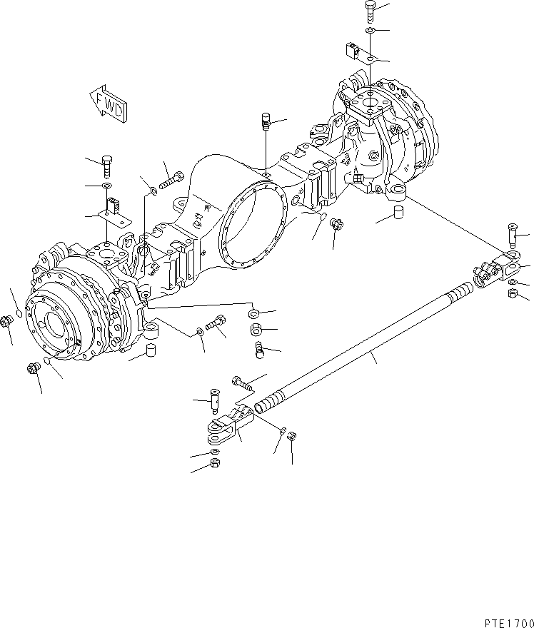 Cranes Komatsu / LW250-5H S/N 53001-UP (H Type)(lw250-5c) / FRONT AXLE HOUSING (TIE ROD AND YOKE)(150340 : F4400-08A0)