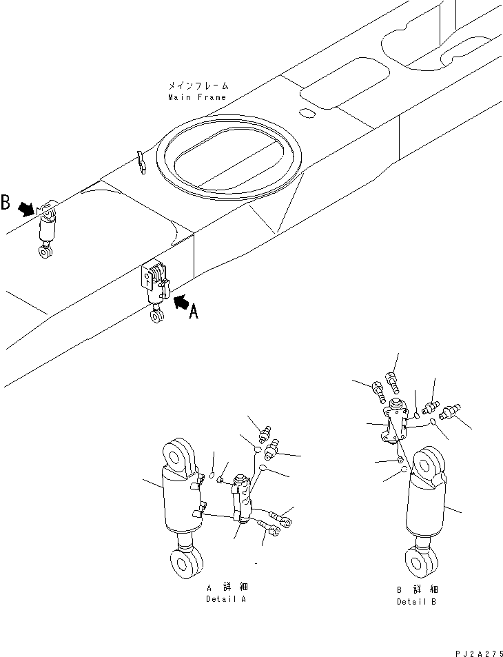 Cranes Komatsu / LW250-5H S/N 53001-UP (H Type)(lw250-5c) / FRONT AXLE HOUSING (SUSPENSION LOCK CYLINDER)(CYLINDER AND VALVE)(#53106-)(150440 : F4400-18A0)
