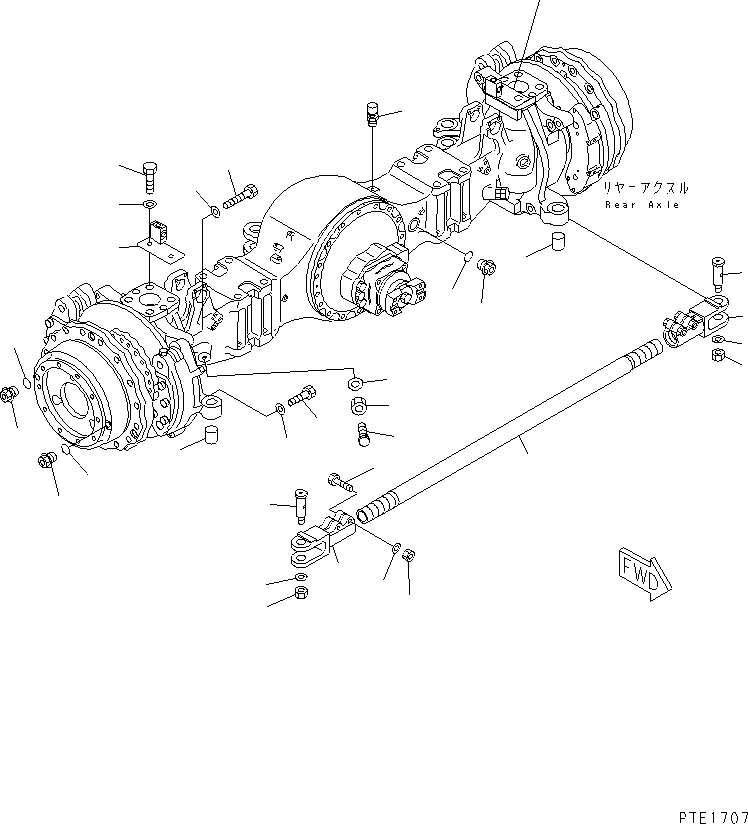 Cranes Komatsu / LW250-5H S/N 53001-UP (H Type)(lw250-5c) / REAR AXLE HOUSING (TIE ROD AND YOKE)(150520 : F4500-07A0)