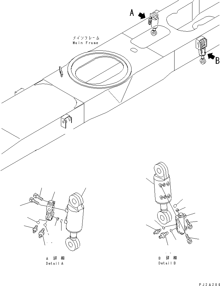 Cranes Komatsu / LW250-5H S/N 53001-UP (H Type)(lw250-5c) / REAR AXLE HOUSING (SUSPENSION LOCK CYLINDER) (CYLINDER AND VALVE)(#53106-)(150630 : F4500-18A0)