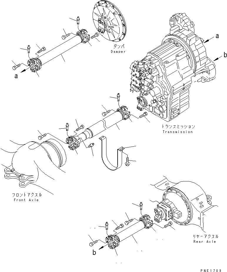Cranes Komatsu / LW250-5H S/N 53001-UP (H Type)(lw250-5c) / PROPELLER SHAFT(#53001-53007)(150660 : F6200-01A0)