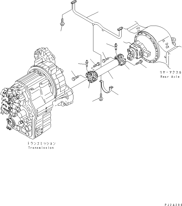 Cranes Komatsu / LW250-5H S/N 53001-UP (H Type)(lw250-5c) / PROPELLER SHAFT (REAR)(#53201-)(150730 : F6200-02A0)