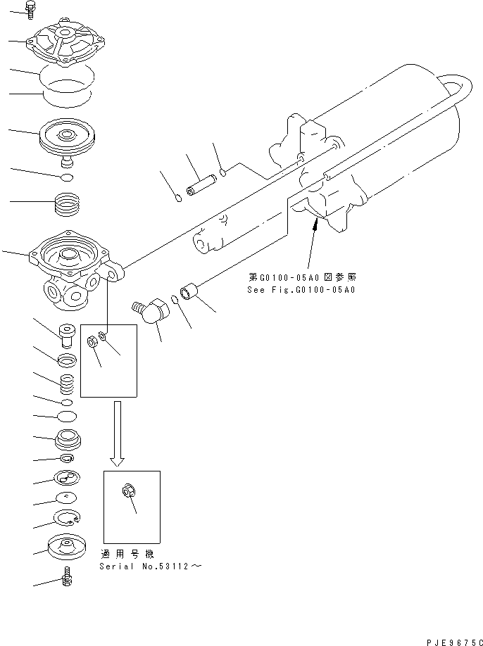 Cranes Komatsu / LW250-5H S/N 53001-UP (H Type)(lw250-5c) / AIR TANK EQUIPMENT (BRAKE BOOSTER 2/2) (RELAY VALVE)(180170 : G0100-06A0)