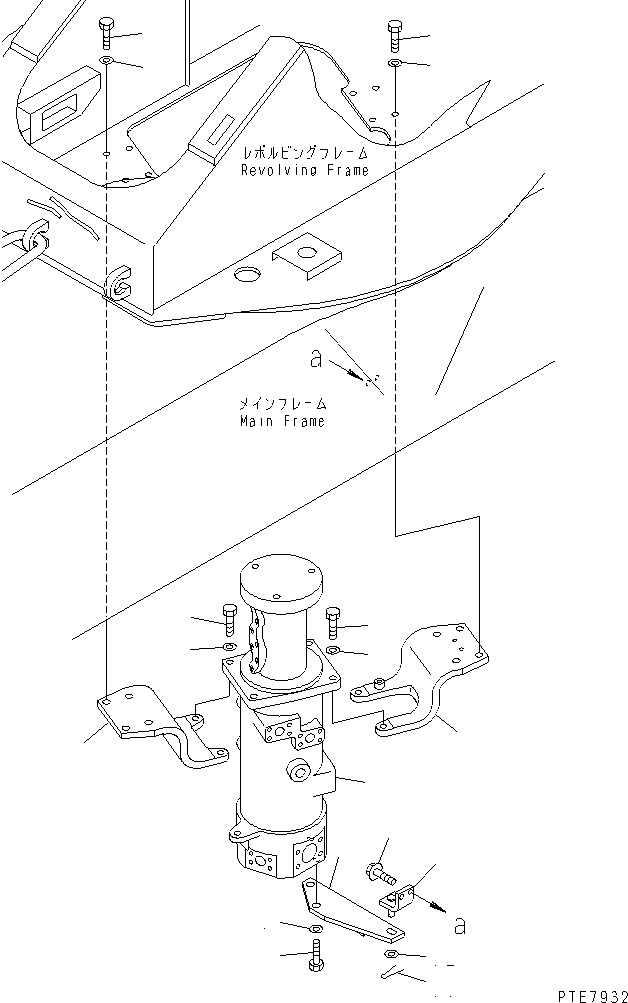 Cranes Komatsu / LW250-5H S/N 53001-UP (H Type)(lw250-5c) / SWIVEL JOINT (SWIVEL JOINT AND MOUNTING)(#53106-)(330060 : N6310-01A0A)
