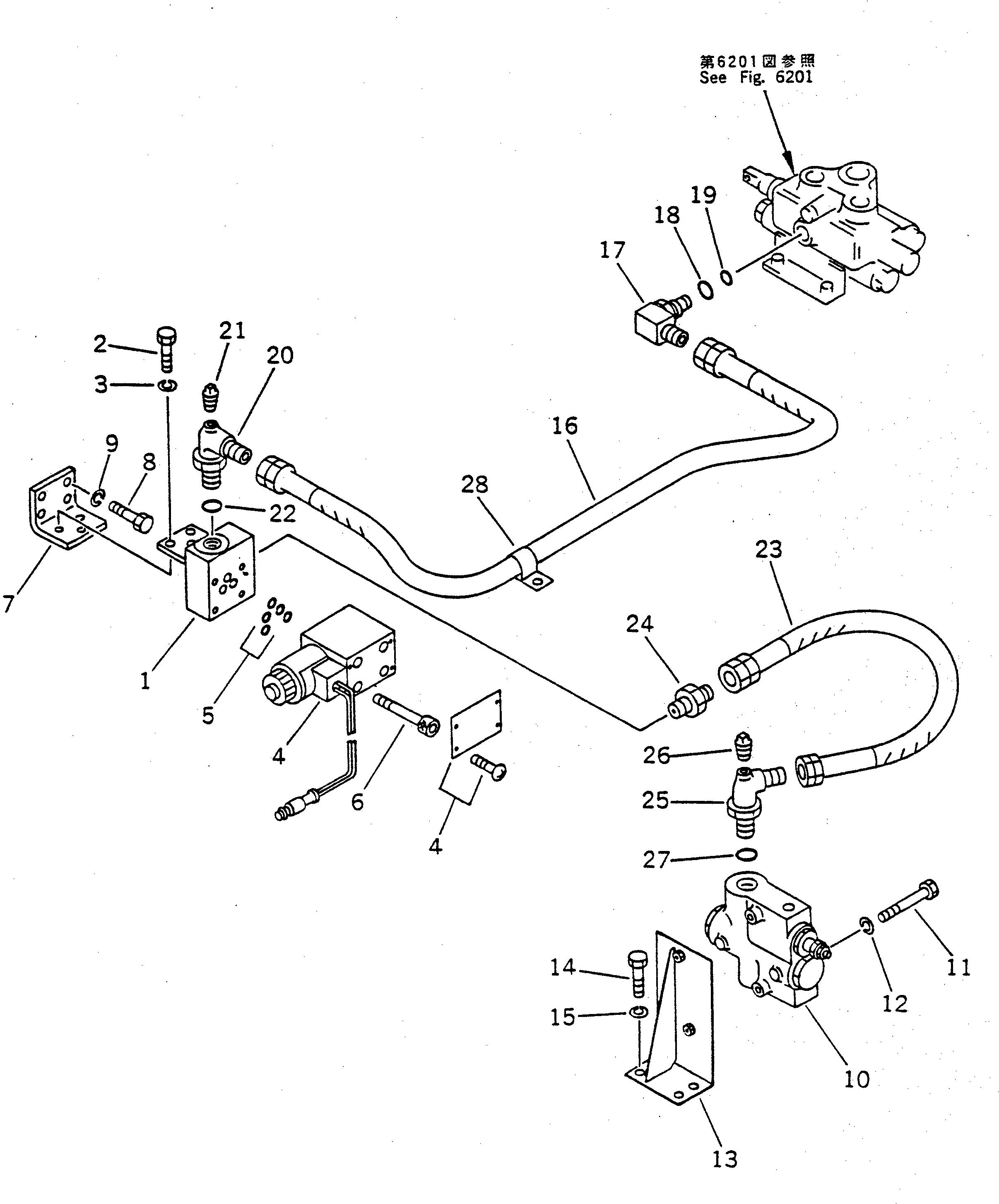Cranes Komatsu / LW250L-1H S/N 1001-UP (H Type)(lw250l-c) / CAR COOLER (HYDRAULIC PIPING (1/2)) (3/4) (OP)(150300 : 5363)