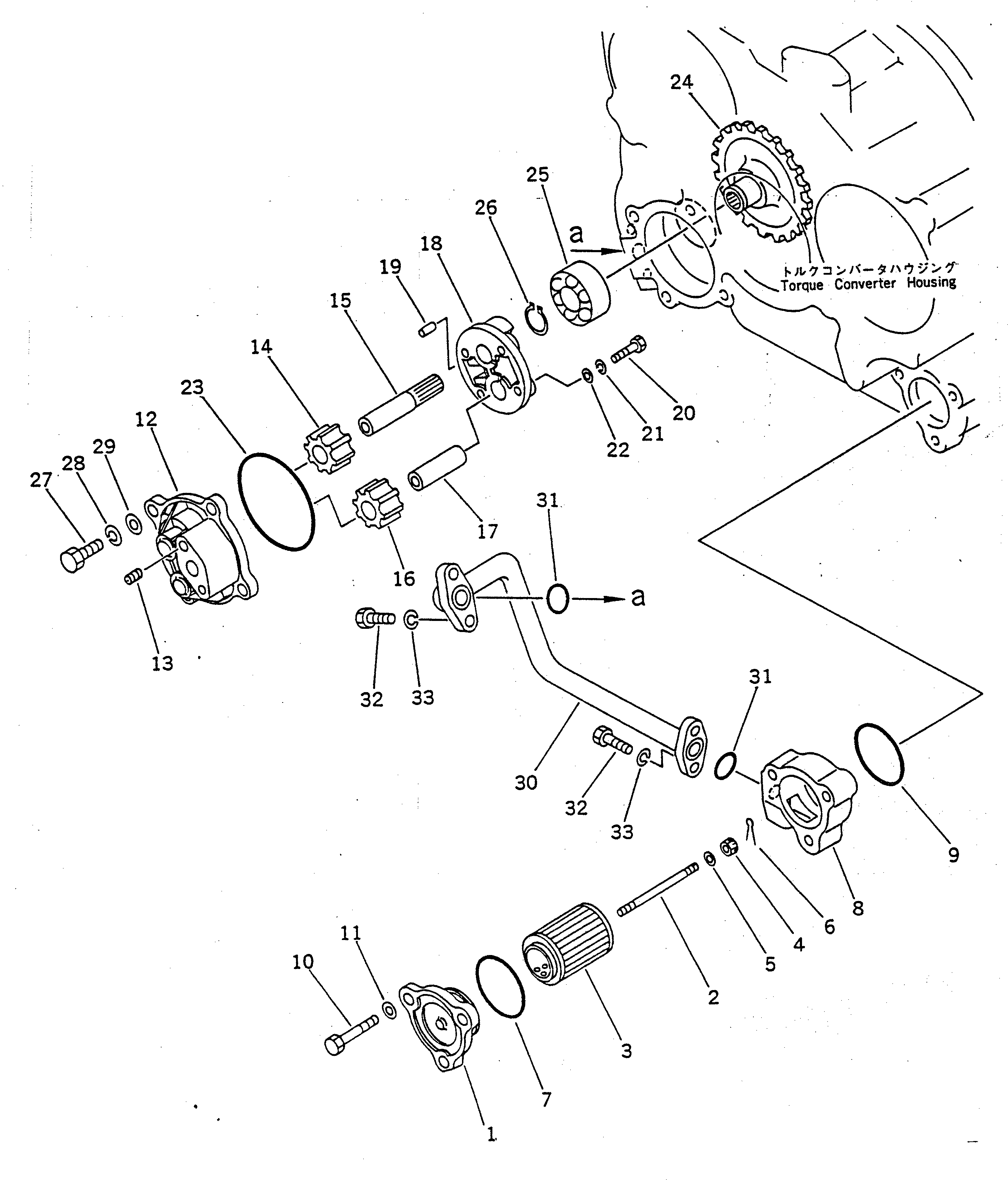Cranes Komatsu / LW250L-1NX S/N 6001-UP (X Type / Limited)(lw250l1c) / TORQUE CONVERTER STRAINER AND SCAVENGING PUMP(060030 : 2303)