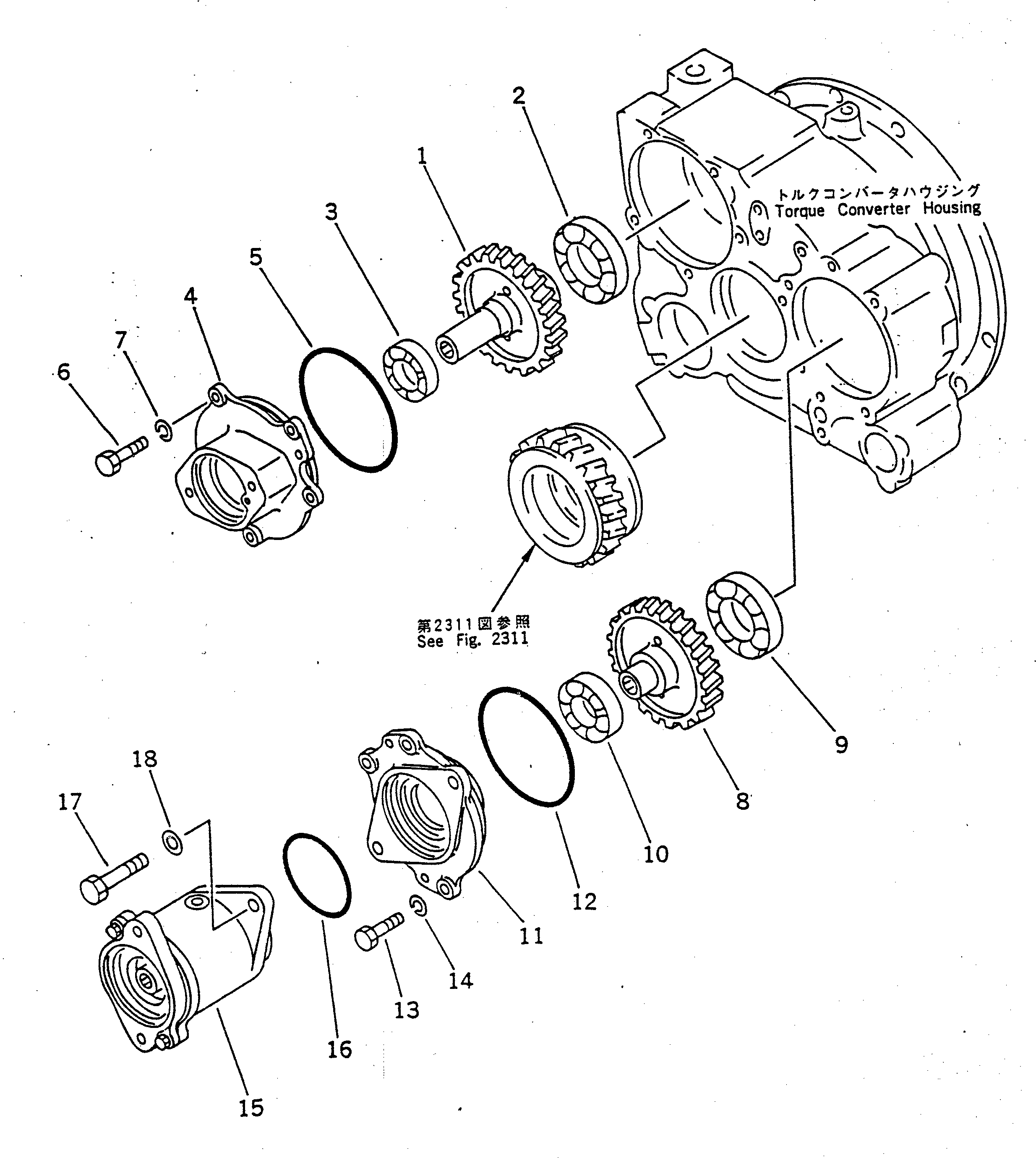 Cranes Komatsu / LW250L-1NX S/N 6001-UP (X Type / Limited)(lw250l1c) / POWER TAKE OFF(060050 : 2321)