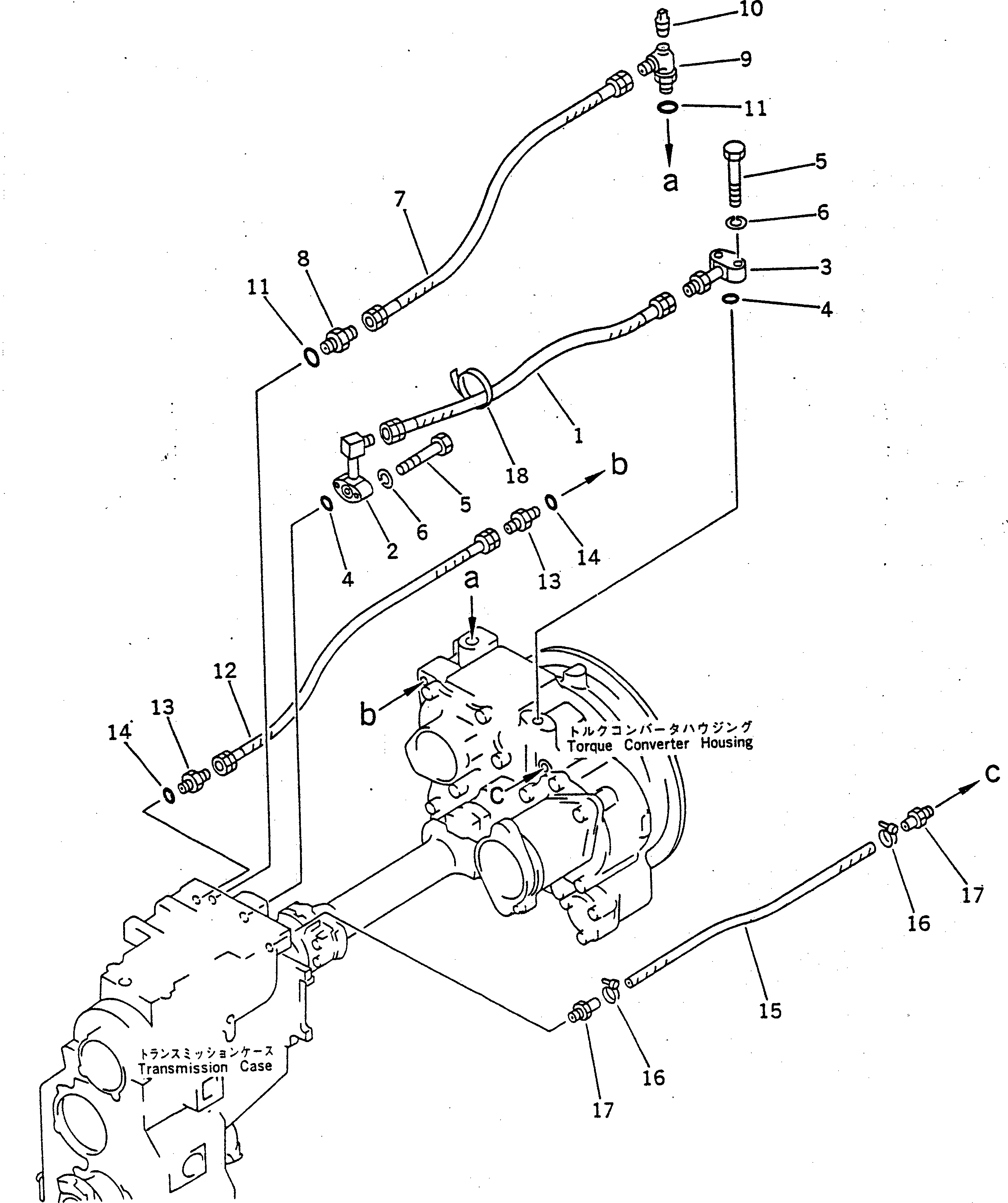Cranes Komatsu / LW250L-1NX S/N 6001-UP (X Type / Limited)(lw250l1c) / POWER LINE PIPING (TORQUE CONVERTER LINE)(060250 : 2707)